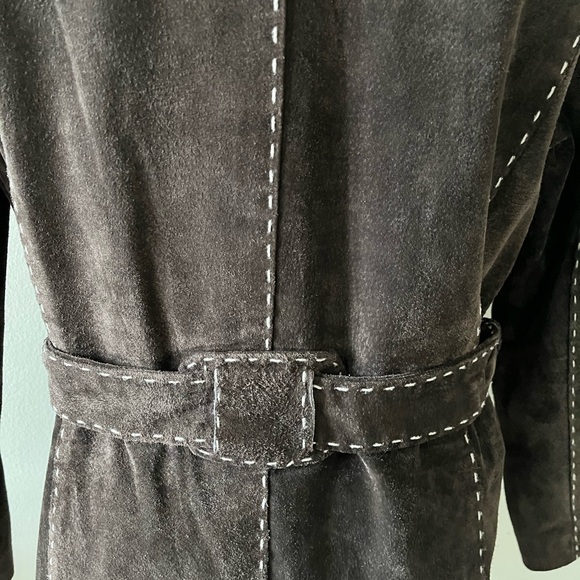 SOLD - ROXY Brown suede jacket Fits like Medium - Picture 5 of 9